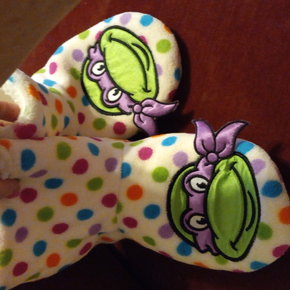 XL teenage Mutant Ninja Turtles ๐ข slap sox slippers warm fleece - Picture 2 of 5